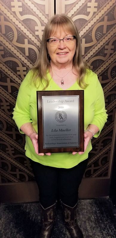 Leadership Award Reflexology Association of America 2018